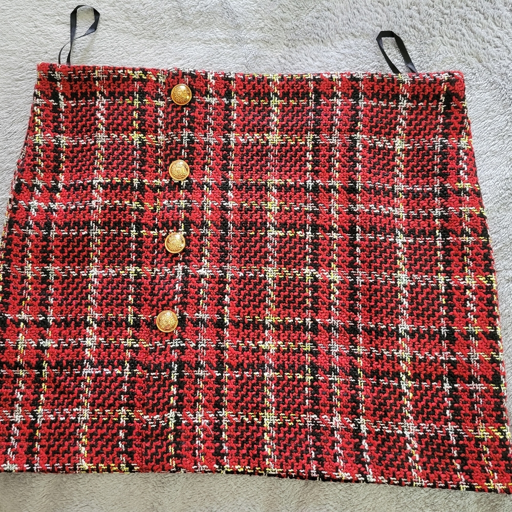 Pink Lily Tweed skirt